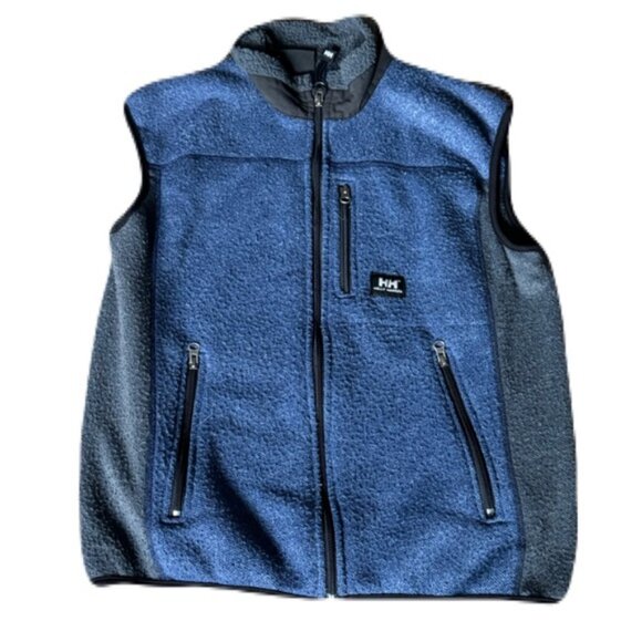 Helly Hanson Medium Blue Gray Fleece Vest - Picture 1 of 11